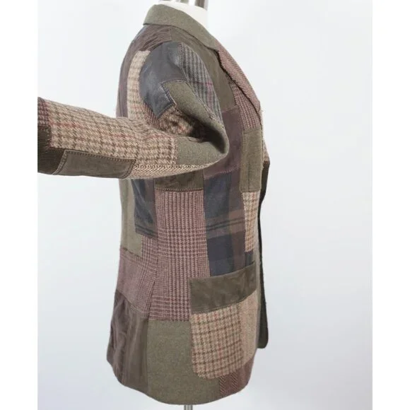 Ralph Lauren Purple Label Collection Hailey jacket blazer sz 10 patchwork $4790 - Picture 10 of 16